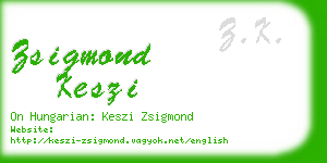 zsigmond keszi business card